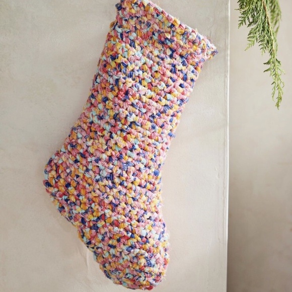 Anthropologie Terrain Rag Rug Stocking - Picture 1 of 1